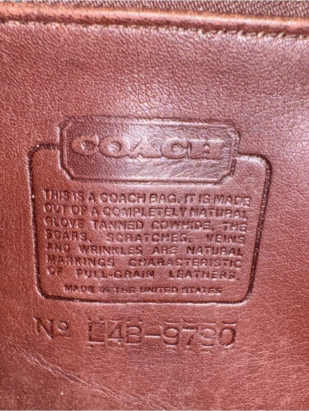 Vintage Coach City Bag 9790 Mahogany USA Glove-Tanned Leather Crossbody Purse - Picture 8 of 8
